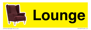 Lounge Dementia Friendly Yellow SIgn